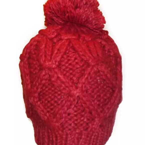 Nebraska Huskers University Womens Zephyr Red Winter Hat Beanie Cap New Ncaa - Picture 2 of 2